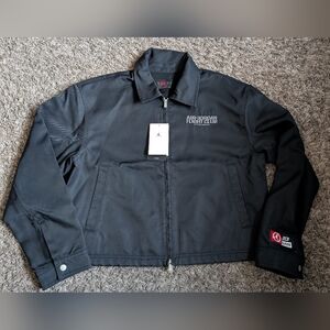 NWT Air Jordan Flight Club Black Full Zip Nylon Active Jacket Women's M